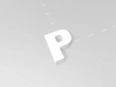 Vase P - Alphabet Vases Collection Letters - STL Printable 3D print model
