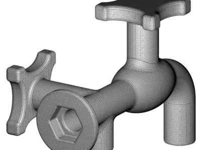Ultra Modern Two Way Tap 3D print model