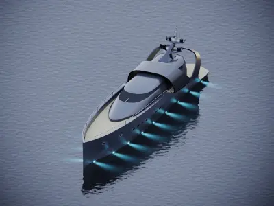 superyacht 60m 3D model