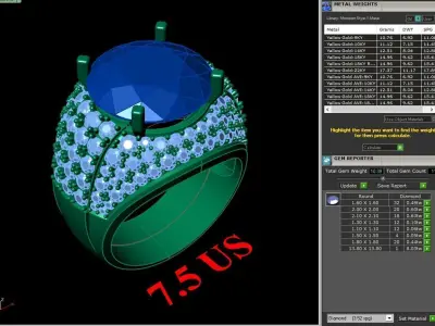 Luxury Men Rings Designs 6MR055 3D print model