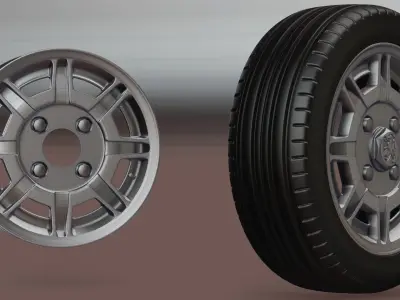 PEUGEOT 505 504 GTI Alloy Rim 3D model