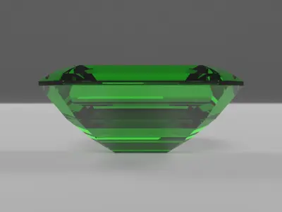 Emerald 3D model Low-poly 3D model