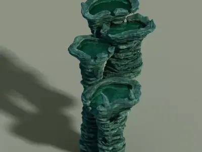 Stone Zhen De Dong - Mountain Stone - Stream Pool 01 3D model