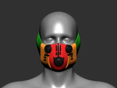 helmet high poly sculpt 3d printable  3D model