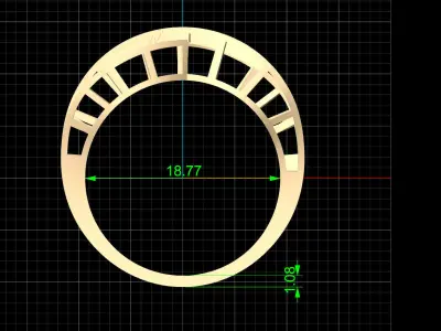 Lux ring silver gold jewelry printable 3D model 3D print model get