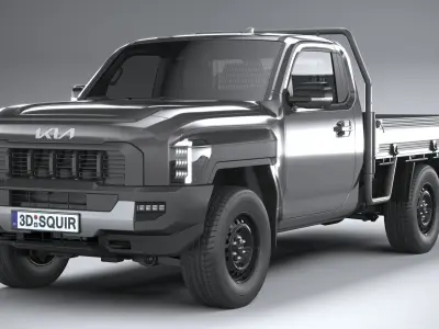 Kia Tasman Cargo SingleCab 2026 3D model