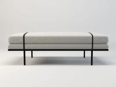 Booker bench -  end bench - stool - seat - accent bench Low-poly 3D model