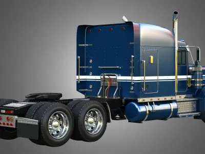 57P Semi Trucks - Modified Version  2 in 1 3D Model Collection