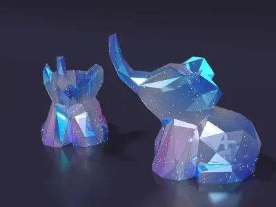 elephant Low-poly 3D model