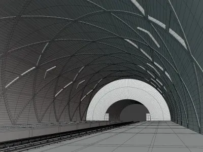 Metro station 3D model