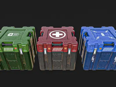Sci-Fi Pickup Items  Pack Low-poly 3D model