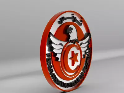 Tunisia National Soccer Team Logo 3D model