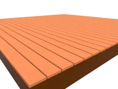 Cartoon Wooden Floor Free low-poly 3D model