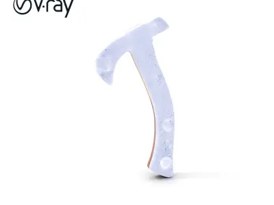 Fantasy Enchanted Axe Model Pack with Engraved Mystical Symbols Low-poly 3D model