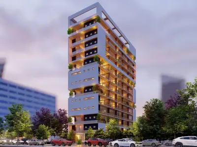 Modern High-rise Apartment 3D model