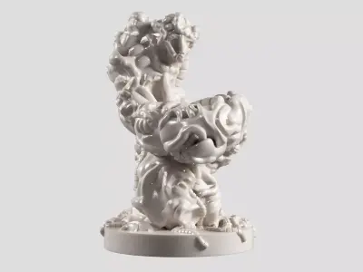 Modern Abstract robotic sculpture 3d print model 170 3D print model