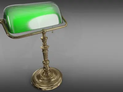 The bankers lamp 3D model