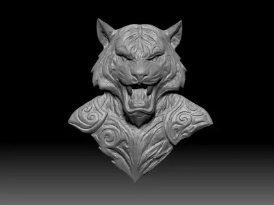 lion pendant 3D print model 3D print model buy