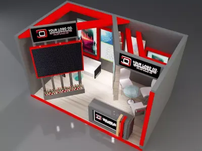 Booth Exhibition Stand a171 3D model
