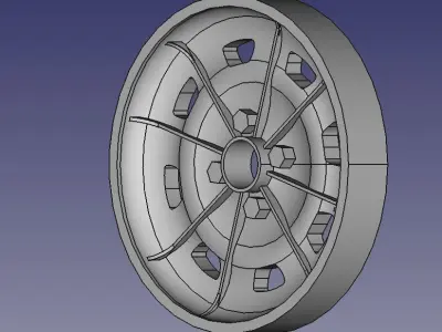Insert for slot car rims 3D print model