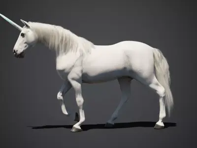 Unicorn animated 3D model