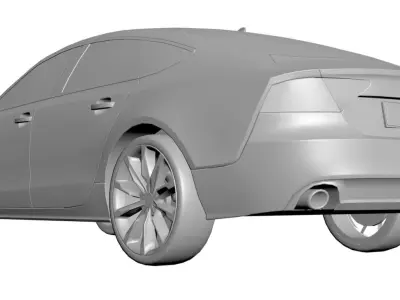 Blue sports car 3D model