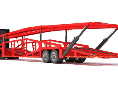 Car Hauler Trailer Semi Truck  3D model