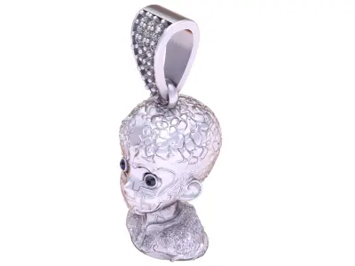 ROBOT CHARACTER PENDANT 3D-PRINTABLE MODEL  3D print model