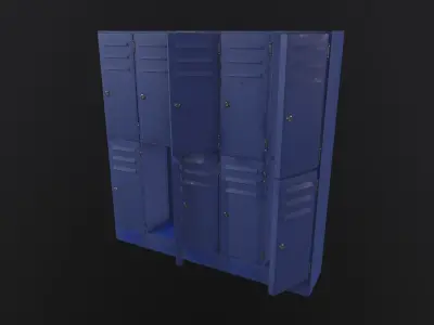 Metal Locker 3D Model Low-poly 3D model