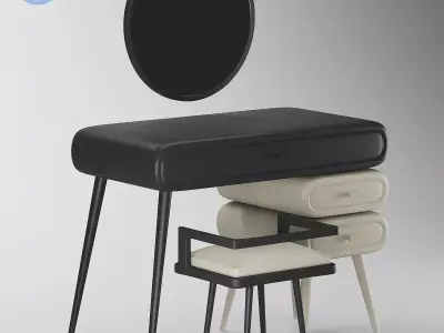 makeup table Low-poly 3D model