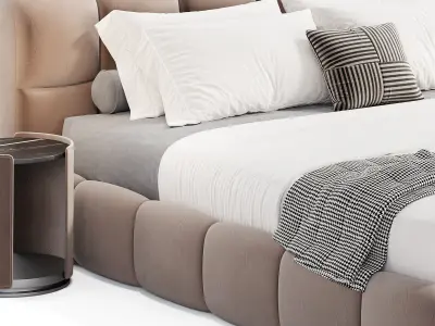 Hildon Boucle bed 3D model