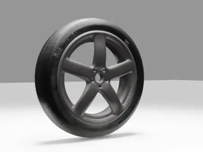 Car Wheel Tire Michelin primacy4 Disk Dezent TY Low-poly 3D model