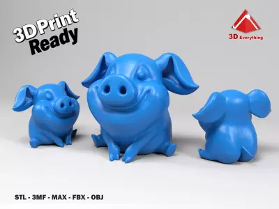 Funny pig 3D print model