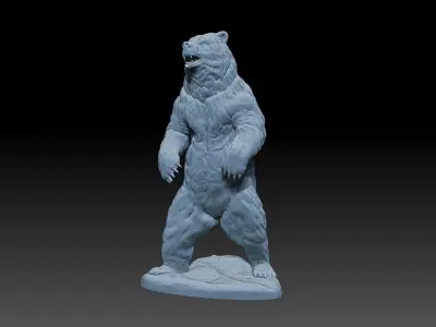 Bear Statue Print Ready 3D model