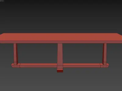 Quattre Dining Table Low-poly 3D model