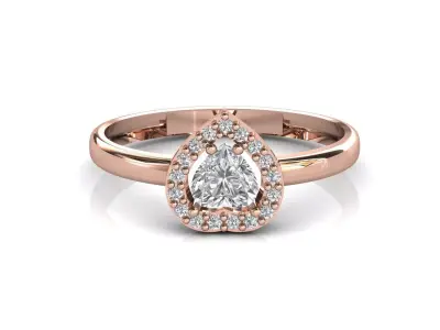 STL 3DM Print Ready Women Diamond Ring Lightweight Printable  3D print model 57