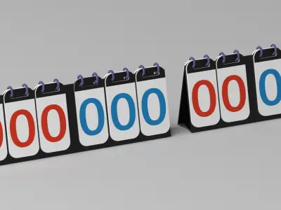 Sports Basketball Football Soccer Scoreboard Low-poly 3D model