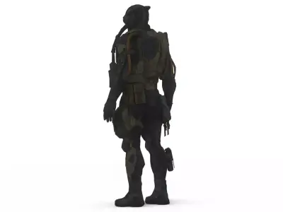 Modern US Soldier  Realistic Military 3D Model Low-poly 3D model