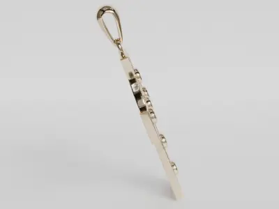 pendant cross with links 3D print model