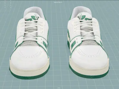 Louis Vuitton Trainer fashion sneaker 3D model