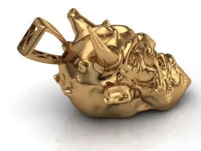 Demon Head Pendant  3D print model