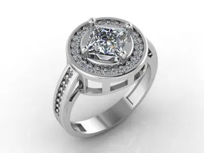 Mini Set Ring Pendant Earrings STL 3DM Womens Jewelry 3D print model