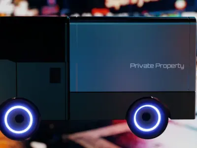 Sci Fi kei truck  Low-poly 3D model