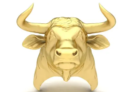 Realistic Bull Head Jewelry 3D Model  3711 3D print model