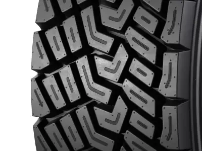 Offroad Car Tire Low-poly 3D model