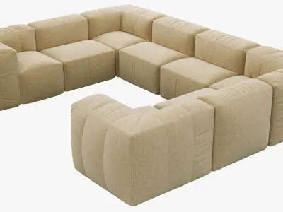 Restoration Hardware Preconfigured Fulham Upholstered U-Sofa  3D model