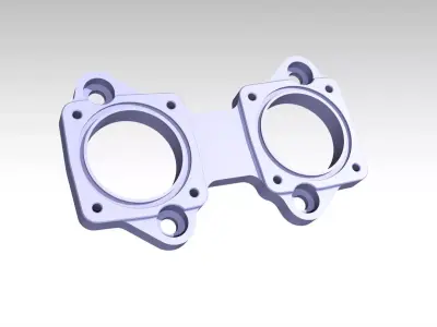 Flange Adapter From Weber DCOE 45 Intake Manifold To 46x46 ITBs 3D print model