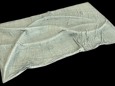 Deck Box Cover and Floor Fabrics Low-poly 3D model