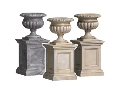 Classic outdoor Vase Flowerpot 3D model buy