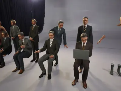 Modular Character - Asian Business Man - MG2 Low-poly 3D model